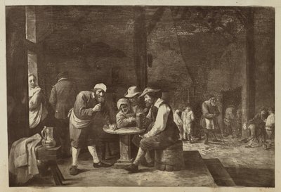 [Maleri av menn samlet ved bordet] av Unknown artist