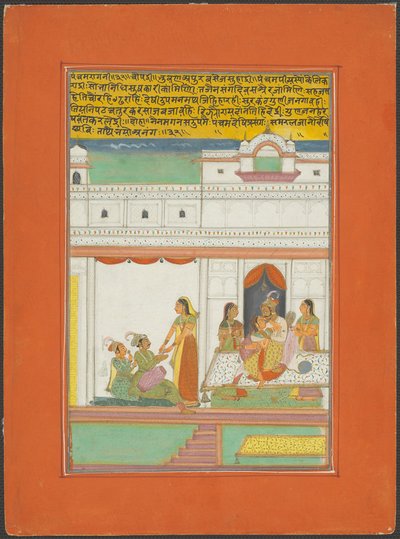 Panchama Ragini, Page fra et Jaipur Ragamala-sett av Unknown artist