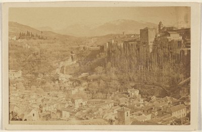 [Panoramautsikt over Alhambra, Granada, Spania] av Unknown artist