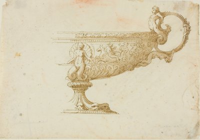 Delvis skisse av en Tazza av Unknown artist