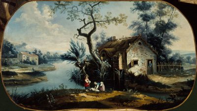 Pastoral scene. Mellom 1701 og 1800 (olje på lerret) av Unknown artist