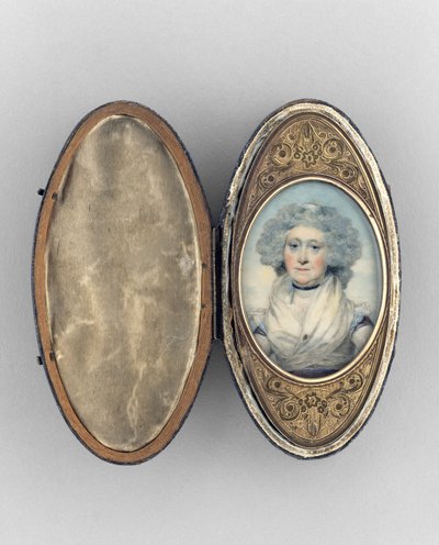 Patch Box with Portrait of a Woman, ca. 1780 (akvarell på elfenben, forgylt kobber og glass) av Unknown artist