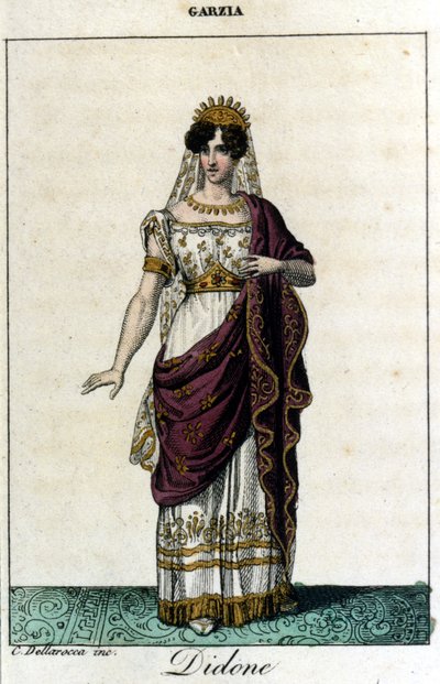 Pauline Viardot - Garcìa (1821-1910), fransk sanger i rollen som Didon. Opera "" Forlatt Dido "" av Saverio Mercadante av Unknown artist