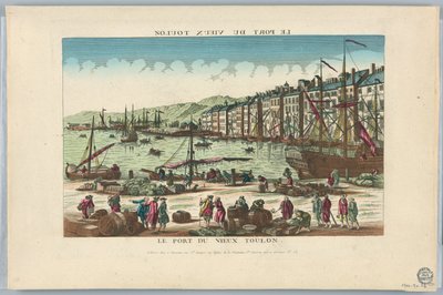 Peep-show, havnen i gamle Toulon av Unknown artist