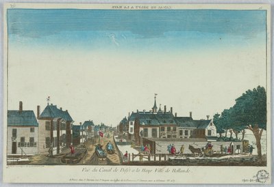 Peep-show, utsikt over Canal de Delft à la Haye Ville de Hollande, 16 av Unknown artist