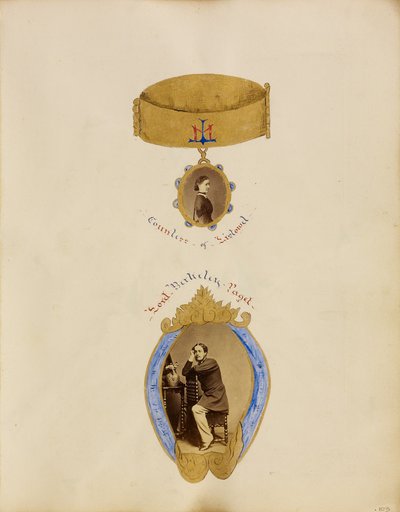 [Fotokollasje med portretter av grevinnen av Listowel og Lord Berkeley Paget] av Unknown artist
