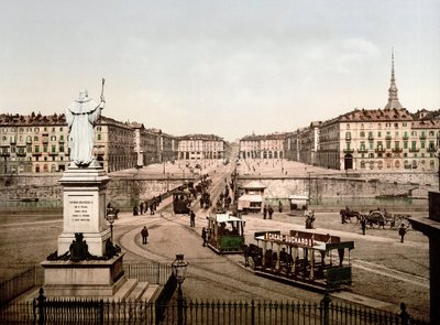 Piazza Vittorio Emanuele i Torino (Torino), Italia i 1890 av Unknown artist