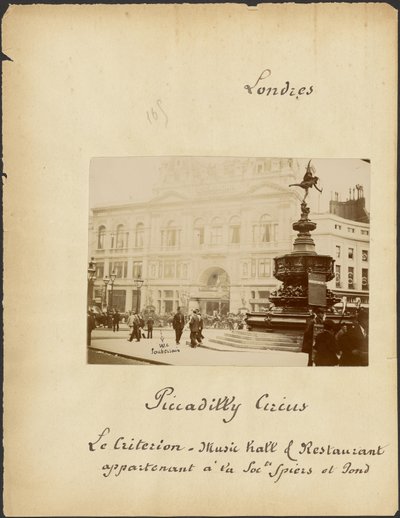 [Piccadilly Circus og Criterion Theatre] av Unknown artist
