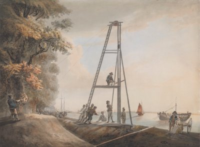 Pålekjøring på Themsen av Unknown artist