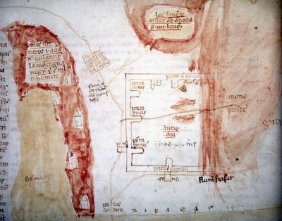Plan av Antiokia (Antakya), by i Tyrkia - i "" pilegrimsreise til det hellige land"" av Unknown artist