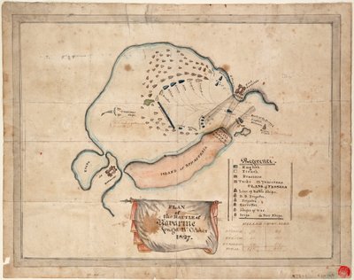 Plan for slaget ved Navarino, 21. oktober 1827 av Unknown artist