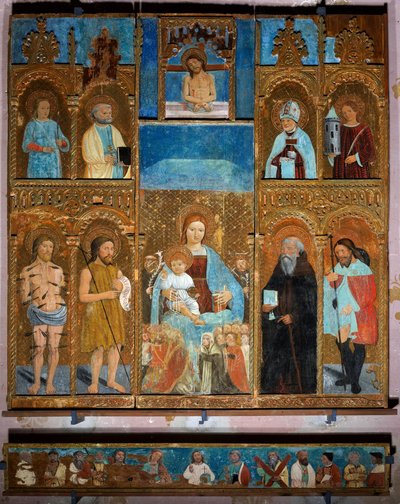Polyptych av Jomfru Maria av Unknown artist