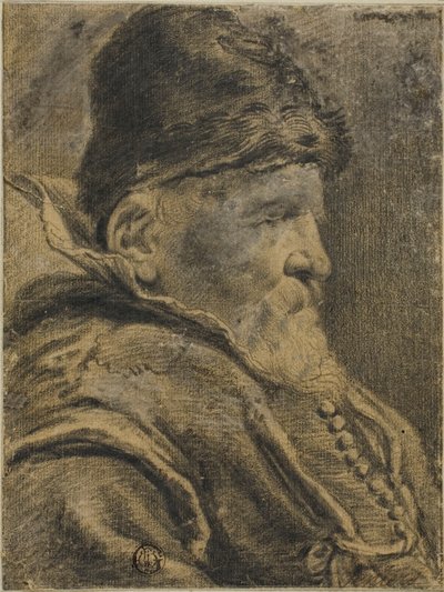 Portrettbyste av en gammel mann av Unknown artist