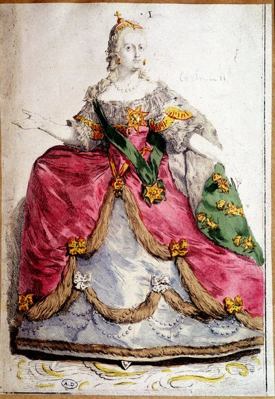 Portrett i føtter av Katarina II av Russland av Unknown artist