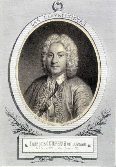 Portrett i medaljong av François Couperin dit Le Grand, n.d. 19. s. av Unknown artist