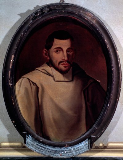 Portrett av Adriano Banchieri (1568-1634) italiensk komponist, musikkteoretiker, organist og poet Anonymt maleri. Bologna Conservatorio G. Rossini fra 1600-tallet av Unknown artist