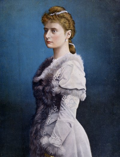 Portrett av Alexandra Fyodorovna (Alix av Hessen og av Rhinen, Alexandra Feodorovna Romanova, Alexandra Fiodorovna Romanova, Victoria Alix Helene Louise Beatrice av Hessen og Rhinen, Alix de Hesse-Darmstadt (Alix av Hessen Darmstadt) (1872-1918), Imperres av Unknown artist