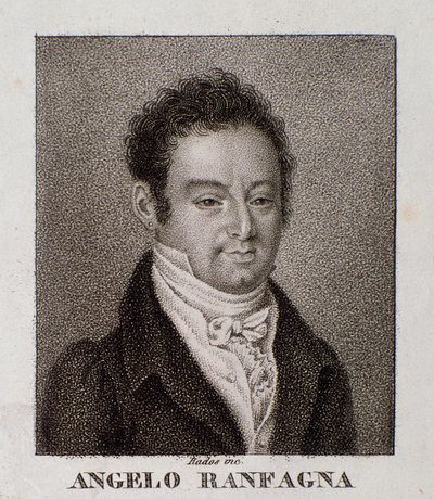 Portrett av Angelo Ranfagna (gravering) av Unknown artist