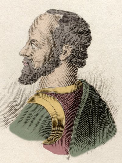 Portrett av Anne de Montmorency, hertug av Montmorency (1492-1567), fransk militær, statsmann og diplomat. Gravering av 1800-tallet. av Unknown artist