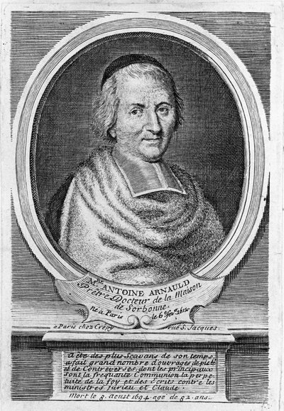 Portrett av Antoine Arnauld dit le Grand Arnauld (1612-1694), fransk prest, teolog, filosof og matematiker, medlem av Jansenistene. av Unknown artist