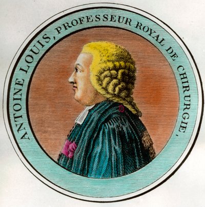 Portrett av Antoine Louis (1723-1792) Kongelig professor i kirurgi, sekretær ved Royal Academy of Surgery Gravering fra 1700-tallets privatsamling av Unknown artist