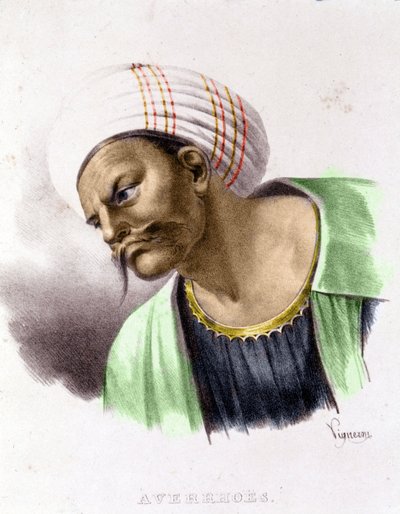 Portrett av Averroes (1126 - 1198). av Unknown artist