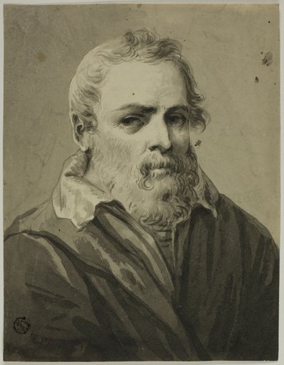 Portrett av skjeggete mann av Unknown artist