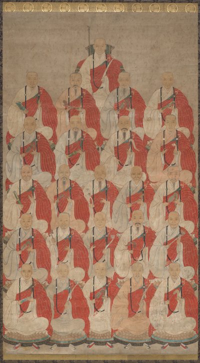 Portrett av buddhistiske munker fra Obaku-sekten av Unknown artist