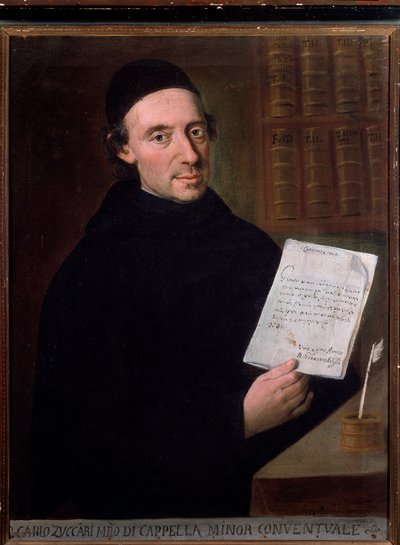 Portrett av Carlo Zuccari (1704-1792) italiensk komponist og fiolinist Anonymous. 18. århundre. Bologna, samfunnsmuseum av Unknown artist