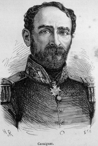 Portrett av Cavaignac (1802-1857), fransk politiker og general av Unknown artist