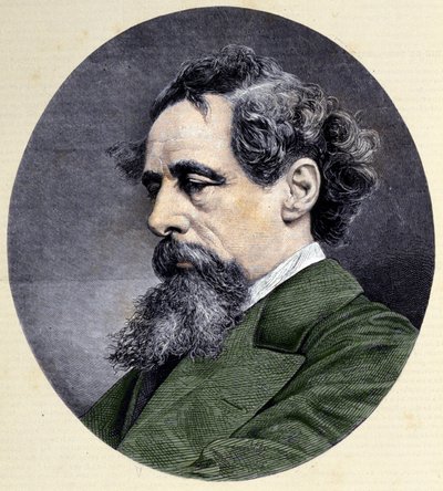 Portrett av Charles Dickens (1812-1870), engelsk forfatter. av Unknown artist
