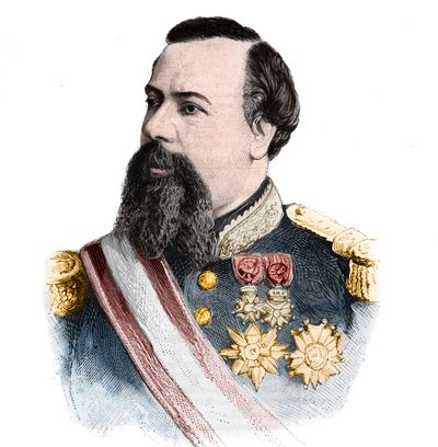 Portrett av Charles III Grimaldi (1818-1889), prins av Monaco (1856-1889). i «The Illustrous World» av 21. september 1889. av Unknown artist