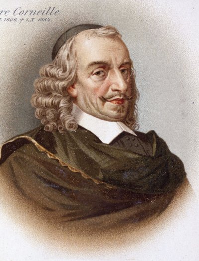 Portrett av Corneille (1606 - 1684). 1800-talls kromolitografi. av Unknown artist