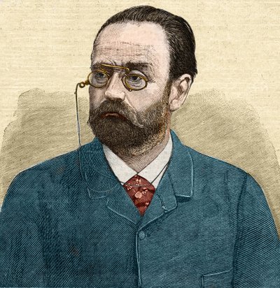 Portrait of Emile Zola (1840-1902) French writer. av Unknown artist