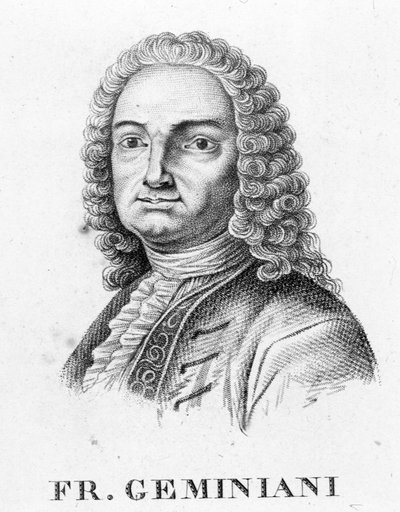 Portrett av Francesco Saverio Geminiani Italiensk musiker (Lucca av Unknown artist