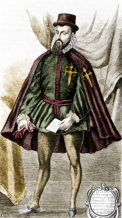 Portrett av Francisco Pizarro (fr. Francois Pizarre av Unknown artist