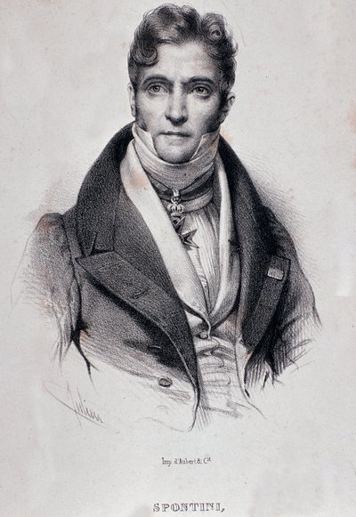 Portrett av Gaspare Spontini (gravering av Unknown artist
