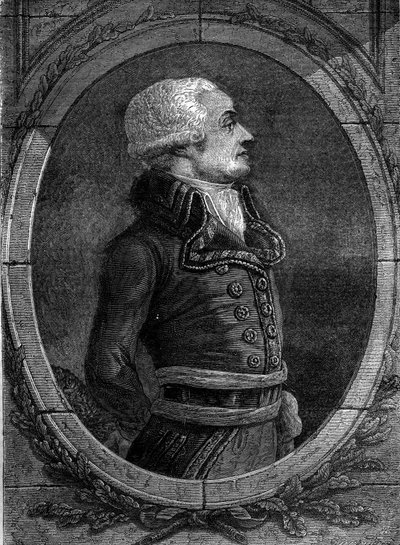 Portrett av general Dumouriez. Charles Francois du Perier, dit du Perier du Mourier, deretter fransk general Dumouriez (1739 - 1823). av Unknown artist