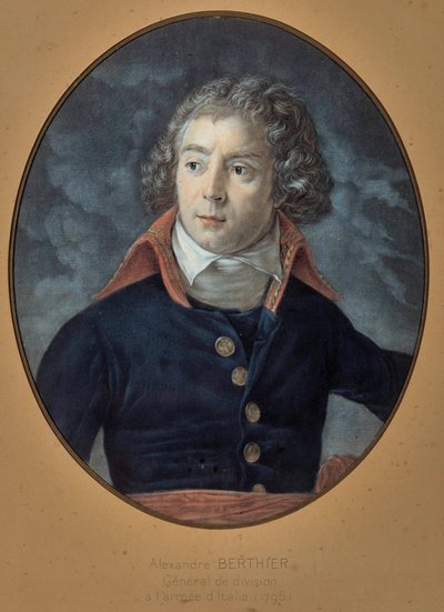 Portrett av general Louis Alexandre (Louis-Alexandre) Berthier (1753-1815) Anonymt maleri av Unknown artist