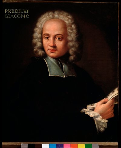 Portrett av Giacomo Predieri (1655-1743 / 53) italiensk organist og kornettist Anonymt maleri. Ca 1700. Bologna, Civic Museum Museum av Unknown artist