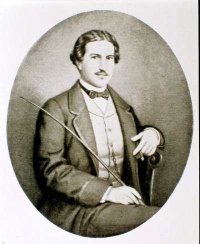 Portrett av Gigio Caroli, elsker av Giuseppina Raimondi, andre kone til Giuseppe Garibaldi. Privat samling av Unknown artist