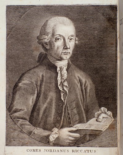 Porträt von Giordano Riccati (Gravur) von Unknown artist