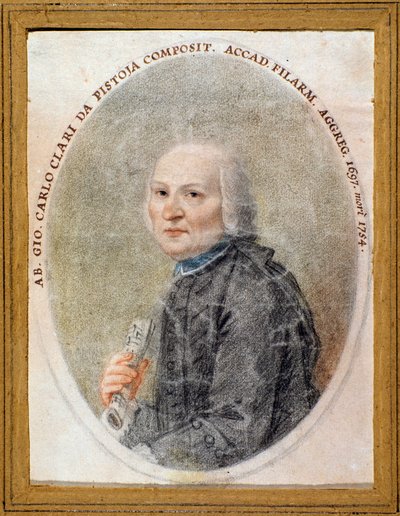 Portrett av Giovanni Carlo Maria Clari (akvarell) av Unknown artist