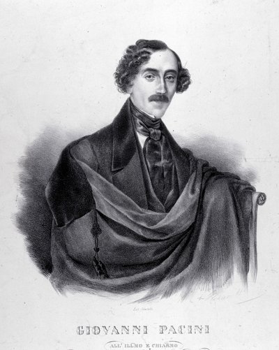 Portrett av Giovanni Pacini, italiensk komponist (1796-1867). av Unknown artist