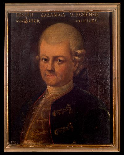 Portrett av Giuseppe Gazzaniga (1743-1818) italiensk komponist Anonym maleri. 18. århundre. Bologna, borgerlig musikalsk bibliografisk museum. av Unknown artist