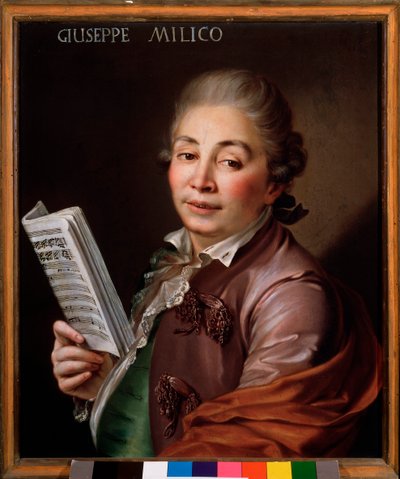 Portrett av Giuseppe Millico (1737-1802) italiensk castrato Anonym maleri. Bologna fra 1700-tallet, samfunnsmusikalsk museum av Unknown artist