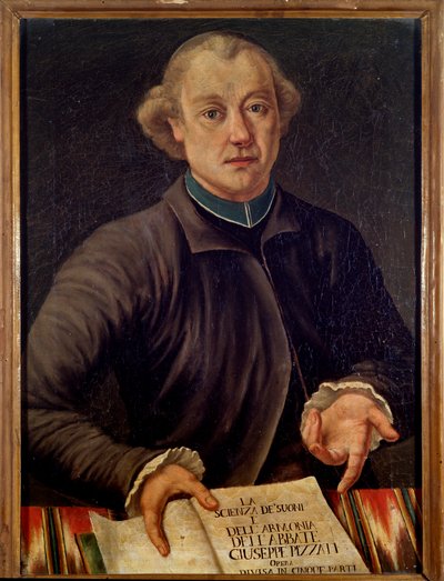 Portrett av Giuseppe Pizzati, italiensk musikkteoretiker (maleri av Unknown artist