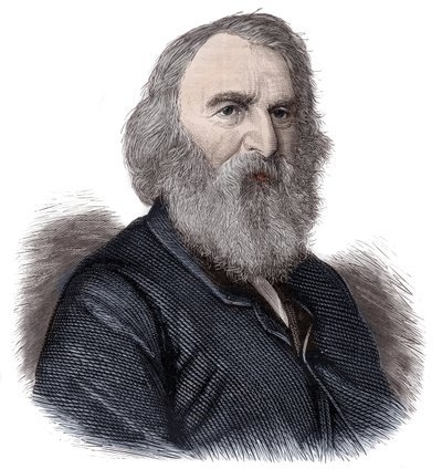 Portrett av Henry Longfellow, amerikansk poet og pedagog av Unknown artist