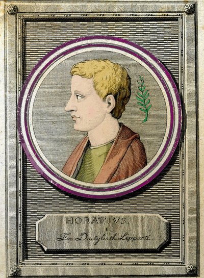 Portrett av Horace (Quintus Horatius Flaccus) (65-8 f.Kr.), latinsk poet. av Unknown artist