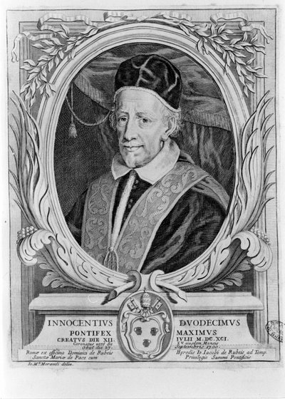 Portrett av Innocent XII (1615 - 1700). av Unknown artist